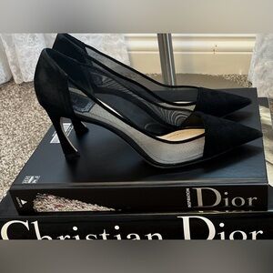 Christian Dior Ultra Chic Black Suede/Mesh Pumps Size 42